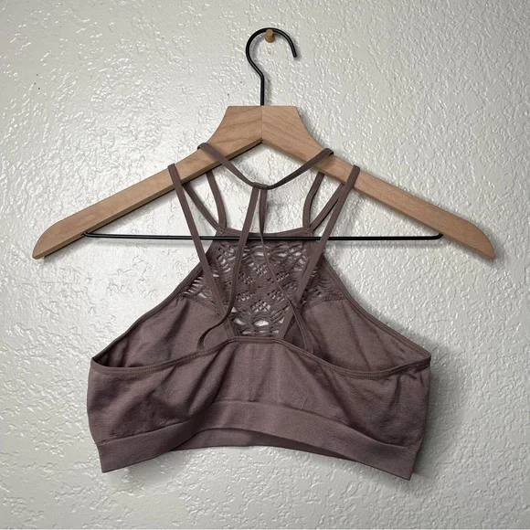 NWOT Victoria’s Secret Women's Bralette Halter Seamless Cutout Taupe Brown - Picture 7 of 11